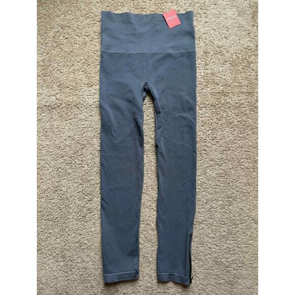NWT Spanx Pull On High Rise Skinny Leg Seamless Side Zip Ankle Leggings Gray XL - Picture 3 of 9